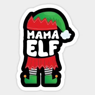 Mama Elf Christmas Sticker